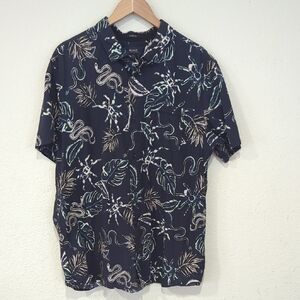 Roark Mens Xl Short Sleeve Patterned Button Down Shirt